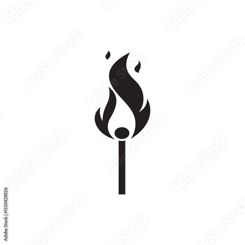 Burning matchstick