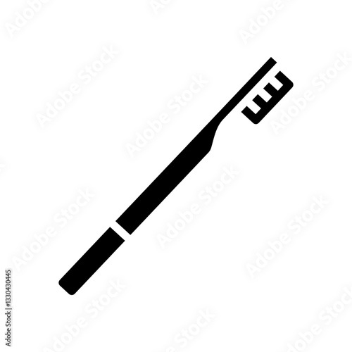 bamboo toothbrush sustainable beauty glyph icon vector illustration