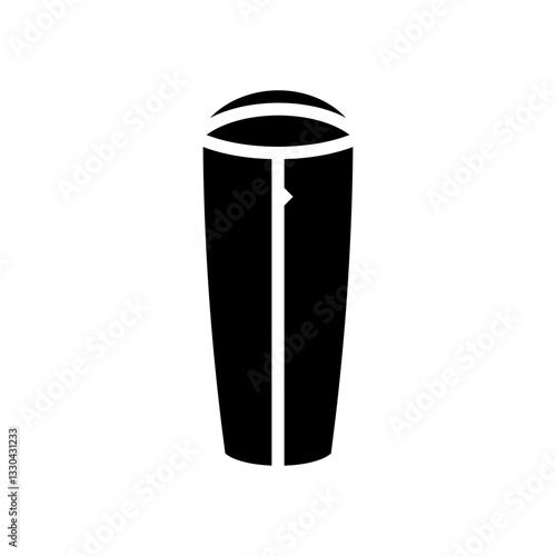 cocoon sleeping bag glyph icon vector illustration