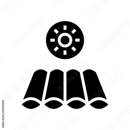 cold seam sleeping bag glyph icon vector illustration