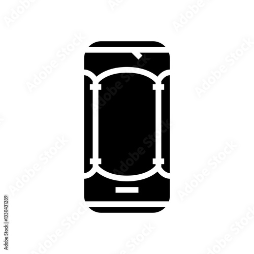 compression bag sleeping bag glyph icon vector illustration