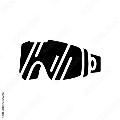 goggles snowboard glyph icon vector illustration