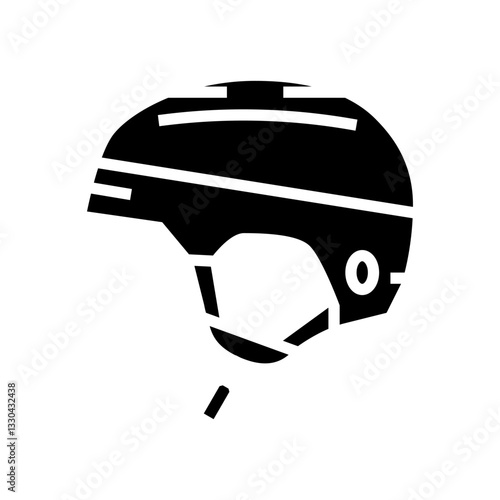 helmet snowboard glyph icon vector illustration