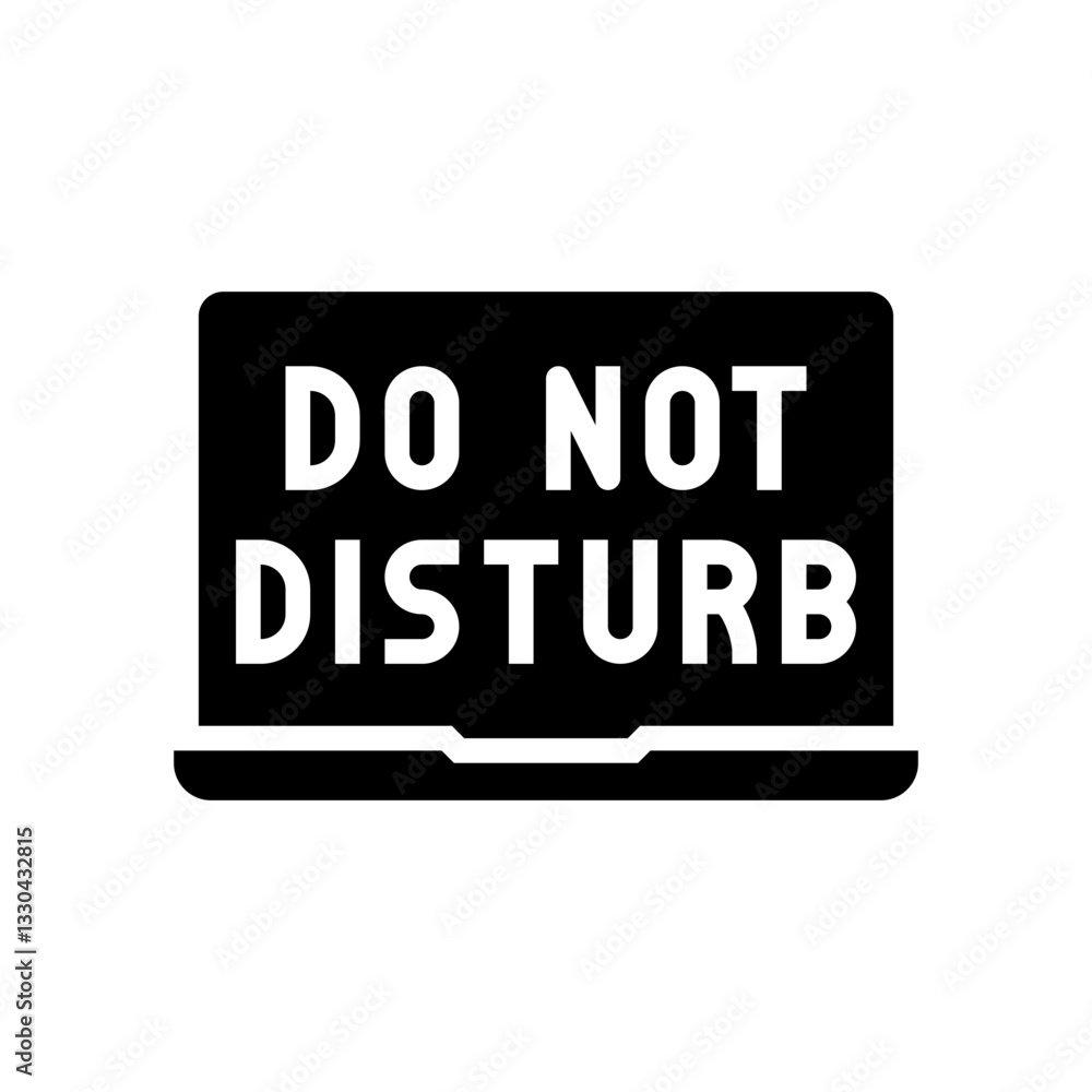 laptop do not disturb mindful tech glyph icon vector illustration laptop do not disturb mindful tech glyph icon vector illustration