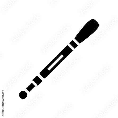 leash snowboard glyph icon vector illustration