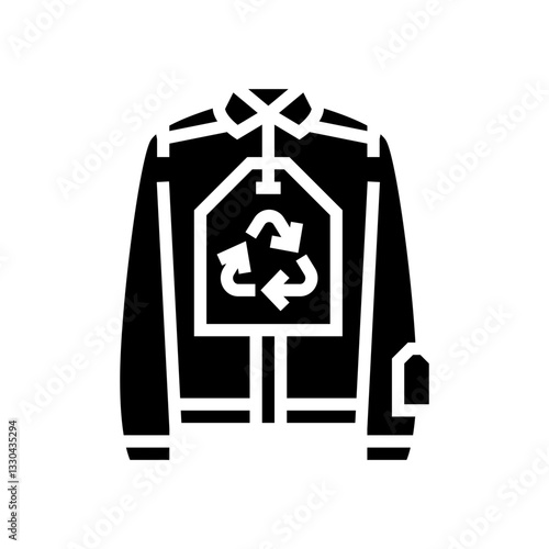 sustainable thrift driven fashion glyph icon vector illustration