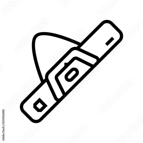 bag snowboard line icon vector illustration