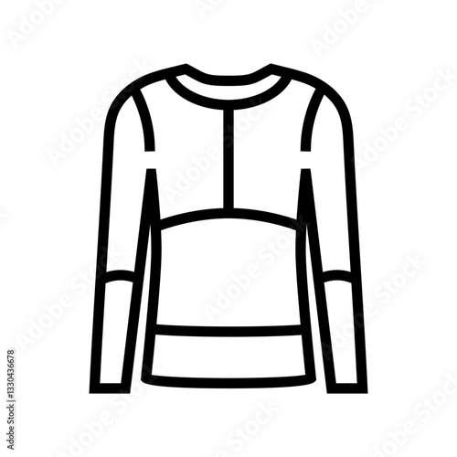base layer thermal underwear line icon vector illustration