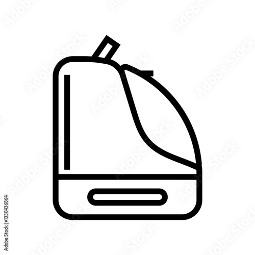 boot bag snowboard line icon vector illustration
