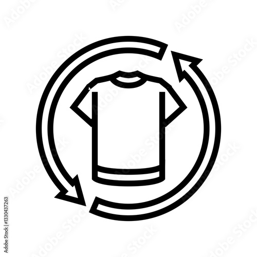 clothing swap thrift driven fashion line icon vector illustration