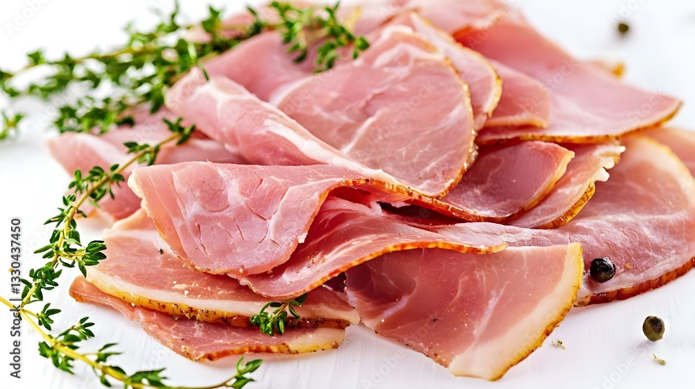 ham on a white background ham on a white background