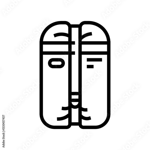 compression bag sleeping bag line icon vector illustration