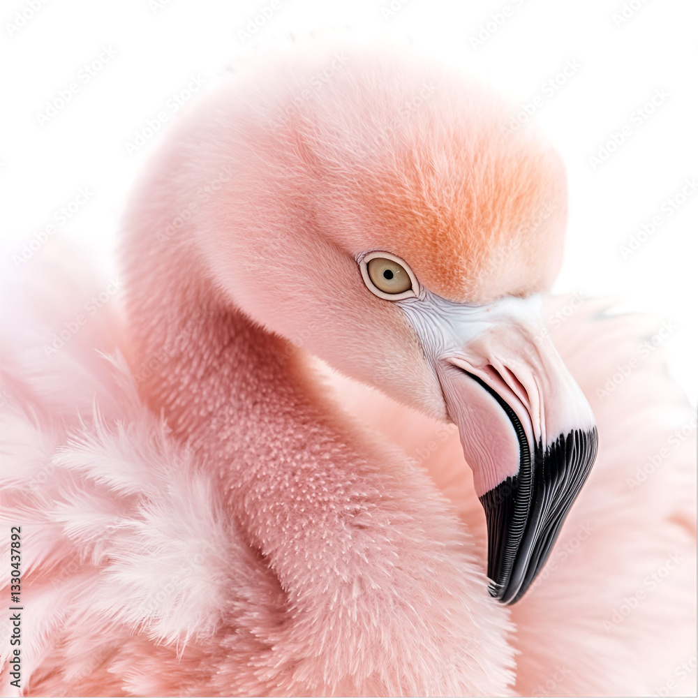 Fototapeta premium Pink Flamingo Chick Portrait