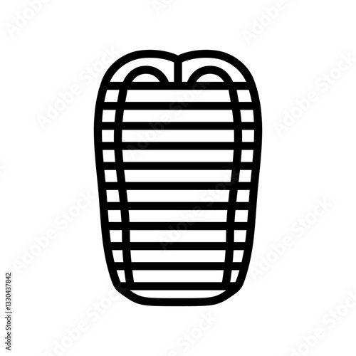 double cocoon sleeping bag line icon vector illustration