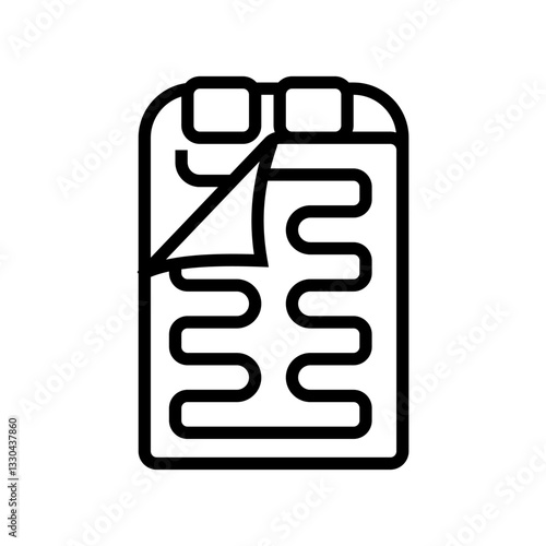 double blanket sleeping bag line icon vector illustration