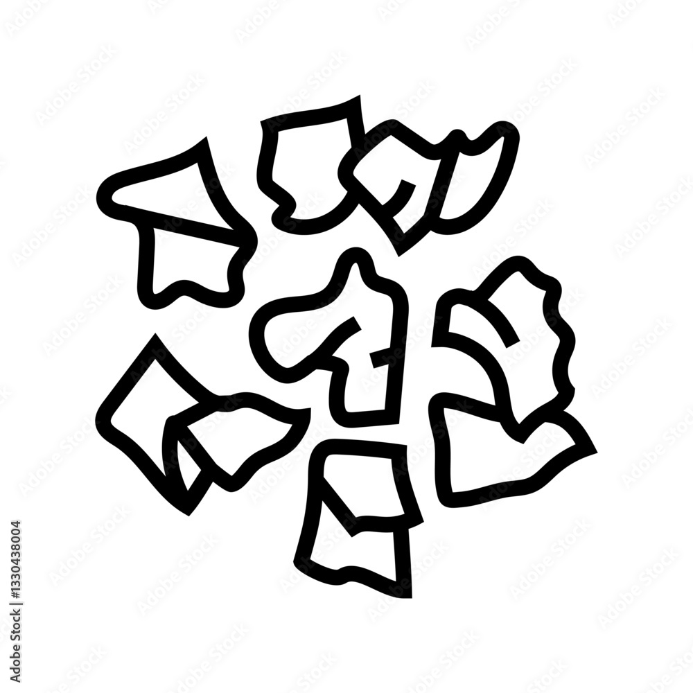 fabric scrap thrift driven fashion line icon vector illustration fabric scrap thrift driven fashion line icon vector illustration