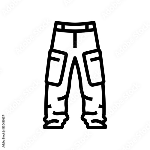pants snowboard line icon vector illustration