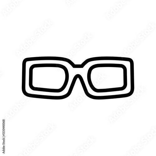 retro sunglasses thrift driven fashion line icon vector illustration
