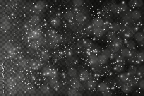 White glitter specks shine vividly, adding depth to elegant designs. Radiant bokeh lights shimmer softly, crafting luminous festive textures. Glowing dust waves scatter gracefully