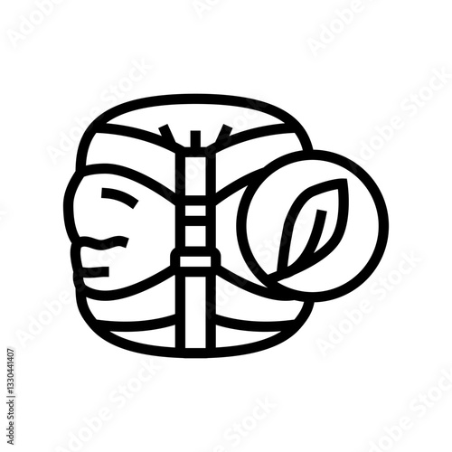 ultralightweight sleeping bag line icon vector illustration