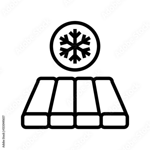 warm seam sleeping bag line icon vector illustration