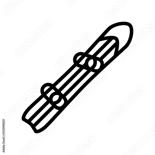 winter snowboard line icon vector illustration