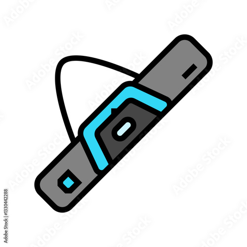 bag snowboard color icon vector illustration
