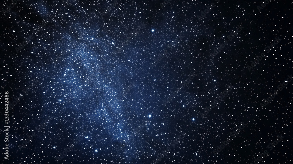 Naklejka premium Night sky filled with twinkling stars and cosmic celestial backdrop