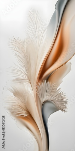 Contemporary pastel art on white background