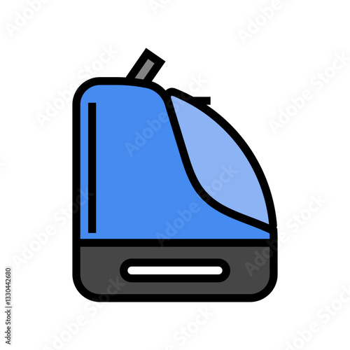 boot bag snowboard color icon vector illustration