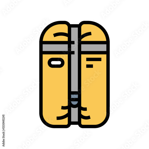 compression bag sleeping bag color icon vector illustration