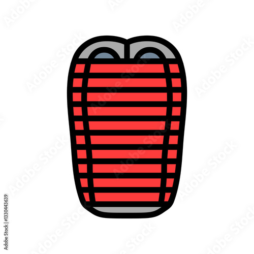 double cocoon sleeping bag color icon vector illustration