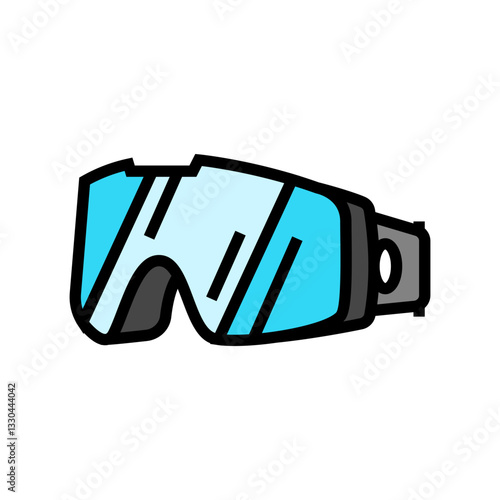 goggles snowboard color icon vector illustration