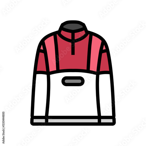 mid layer fleece insulated color icon vector illustration