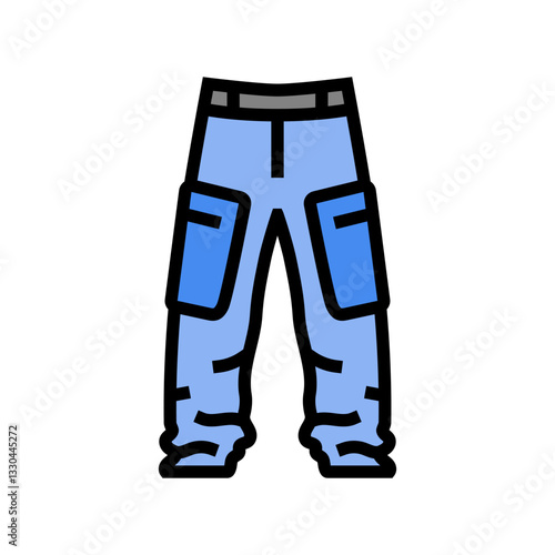 pants snowboard color icon vector illustration