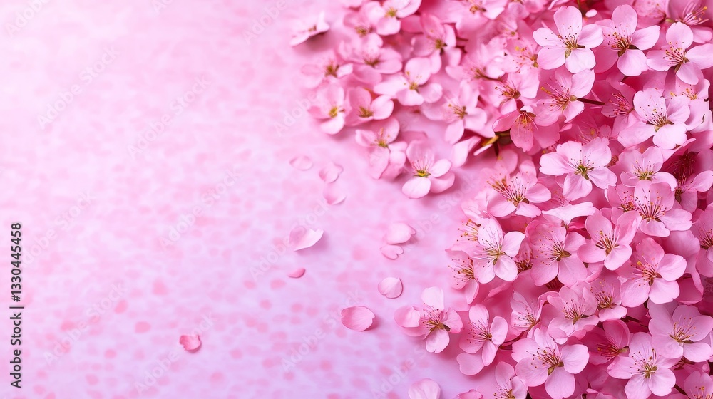 Fototapeta premium Pink Blossom Spring Wallpaper - Delicate pink cherry blossoms, symbolizing spring, renewal, beauty, tranquility, and fleeting moments. A perfect springtime wallpaper