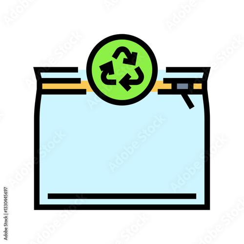 reusable snack bags fitness enthusiasts color icon vector illustration