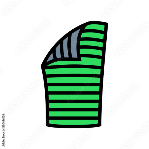 sleeping bag quilt color icon vector illustration
