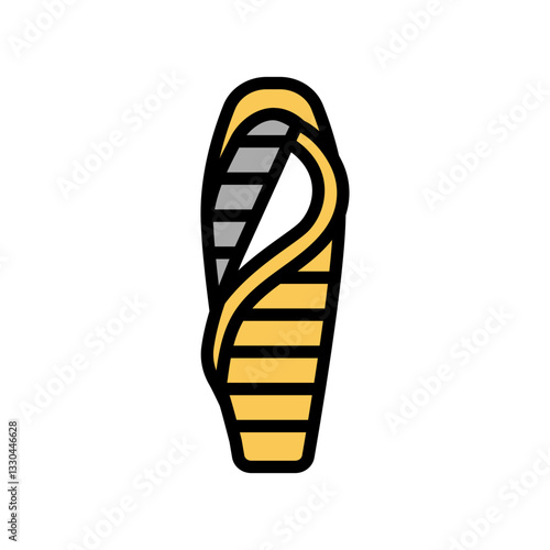 tapered sleeping bag color icon vector illustration