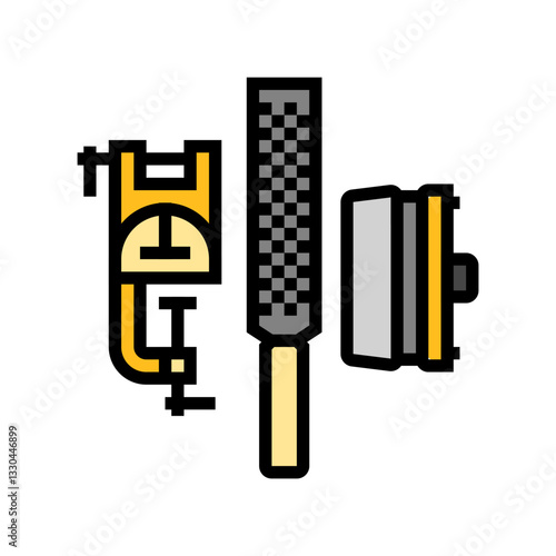 tuning kit snowboard color icon vector illustration