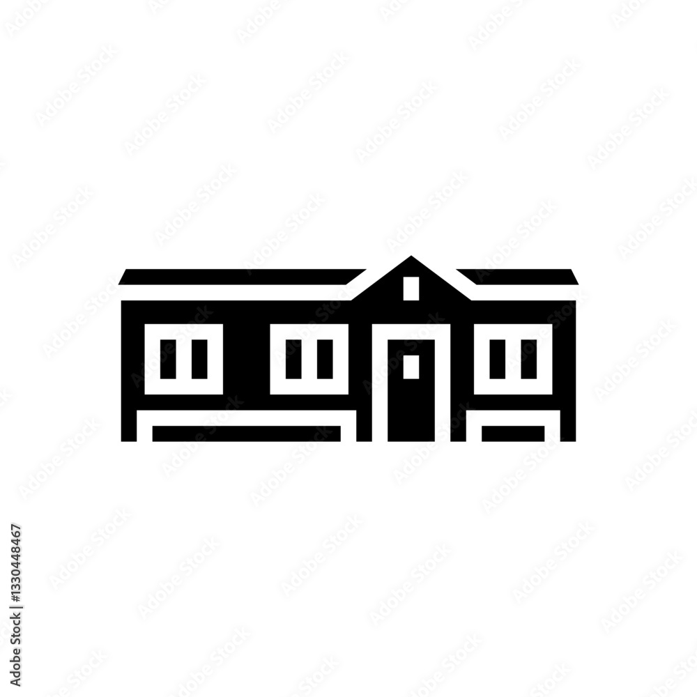 classic mobile home glyph icon vector illustration classic mobile home glyph icon vector illustration