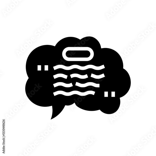 context bubble nlp glyph icon vector illustration