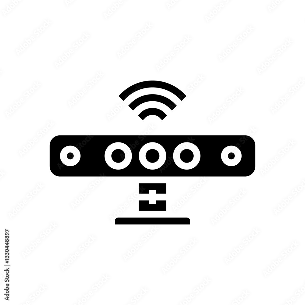 depth sensor augmented reality glyph icon vector illustration depth sensor augmented reality glyph icon vector illustration