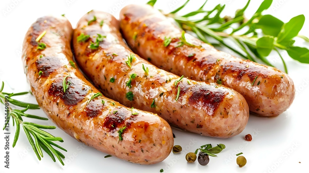 sausages on white background sausages on white background