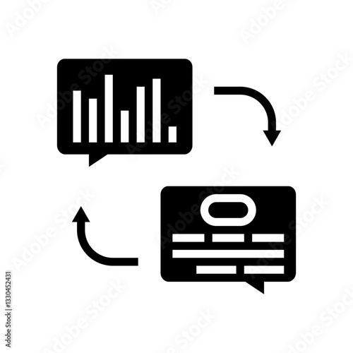 text speech wave nlp glyph icon vector illustration