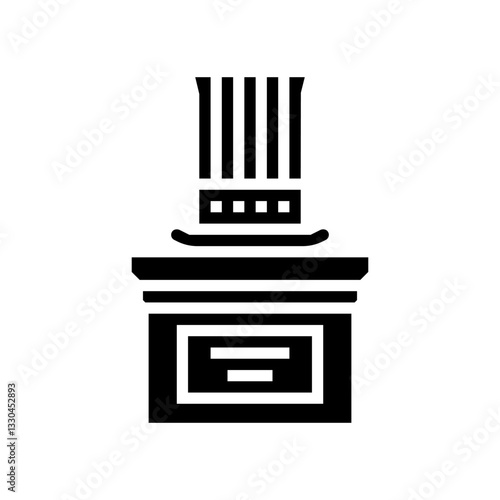 uncle sams hat podium glyph icon vector illustration