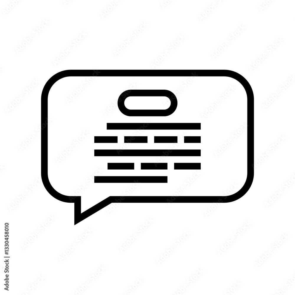 speech bubble nlp line icon vector illustration speech bubble nlp line icon vector illustration