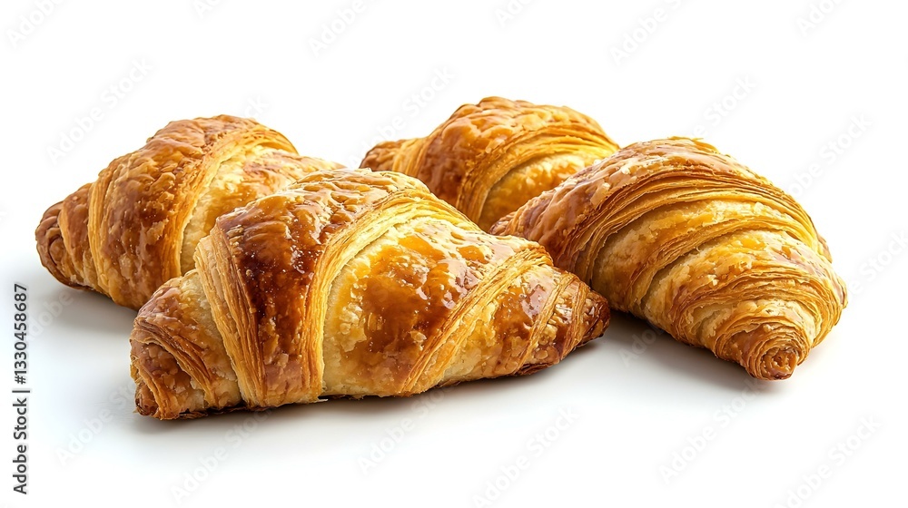 Delicious golden-brown flaky pastries on a clean Delicious golden-brown flaky pastries on a clean