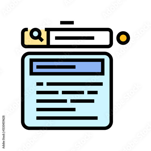 autocomplete nlp color icon vector illustration