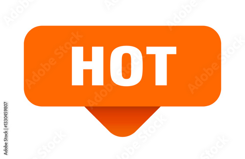 hot sticker. hot sign on transparent background